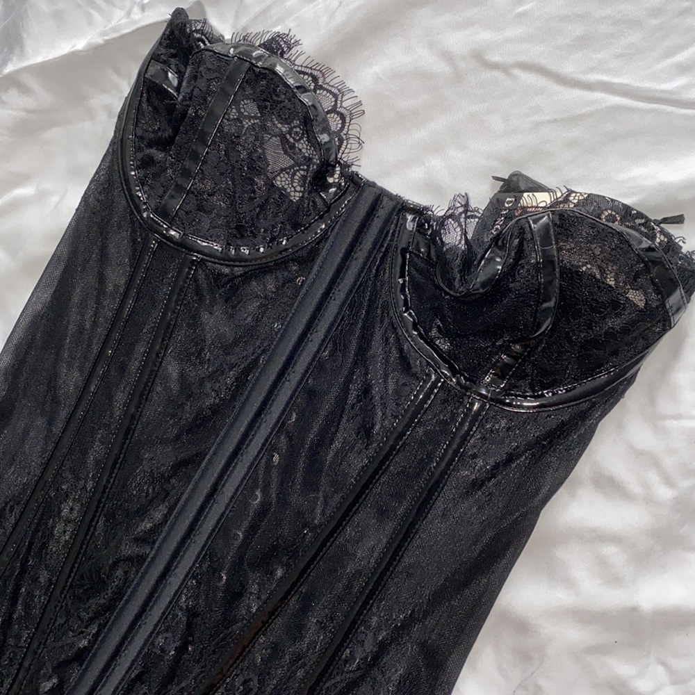 Luxe Eyelash Lace Bustier